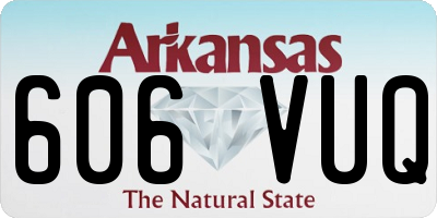 AR license plate 606VUQ