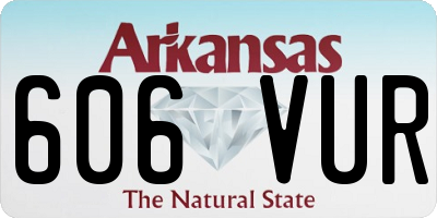 AR license plate 606VUR