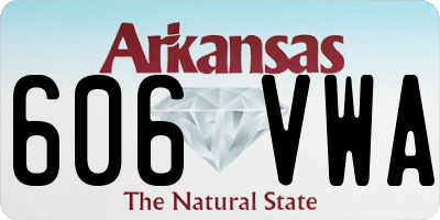 AR license plate 606VWA