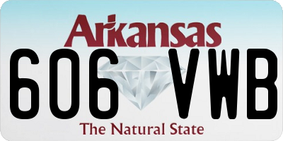 AR license plate 606VWB