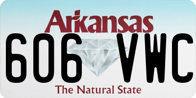 AR license plate 606VWC