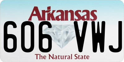 AR license plate 606VWJ