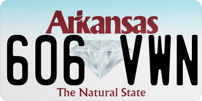 AR license plate 606VWN