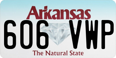 AR license plate 606VWP