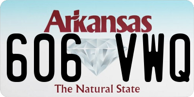 AR license plate 606VWQ