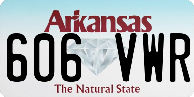 AR license plate 606VWR