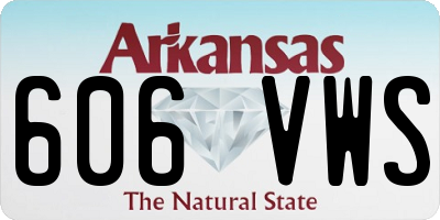 AR license plate 606VWS