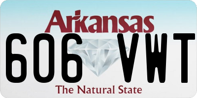 AR license plate 606VWT