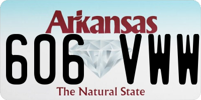 AR license plate 606VWW