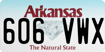 AR license plate 606VWX