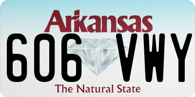AR license plate 606VWY