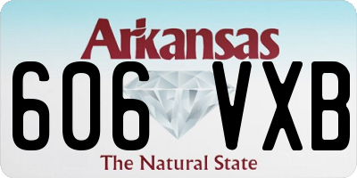 AR license plate 606VXB