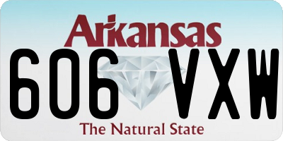 AR license plate 606VXW