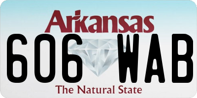 AR license plate 606WAB