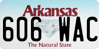 AR license plate 606WAC