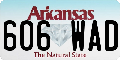 AR license plate 606WAD