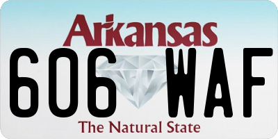 AR license plate 606WAF