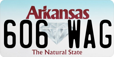 AR license plate 606WAG