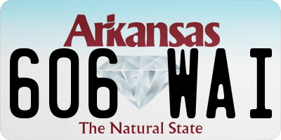 AR license plate 606WAI