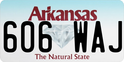 AR license plate 606WAJ