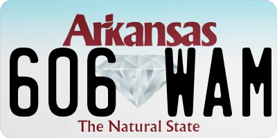 AR license plate 606WAM