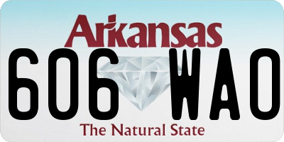 AR license plate 606WAO