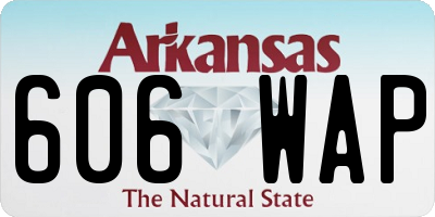 AR license plate 606WAP