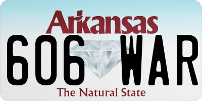 AR license plate 606WAR