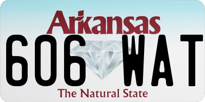 AR license plate 606WAT