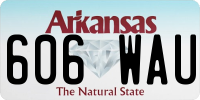 AR license plate 606WAU