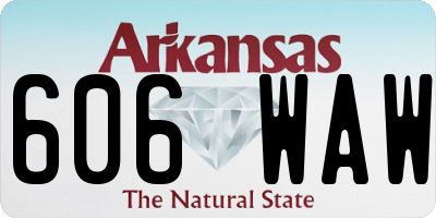AR license plate 606WAW