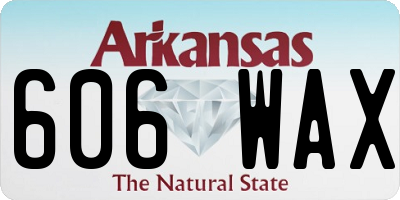 AR license plate 606WAX