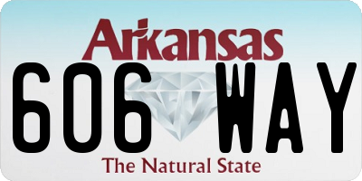 AR license plate 606WAY