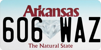 AR license plate 606WAZ