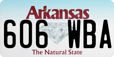 AR license plate 606WBA