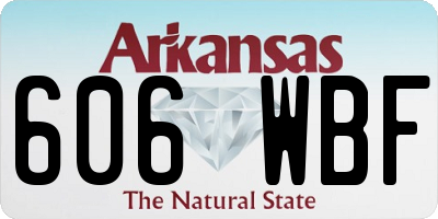 AR license plate 606WBF