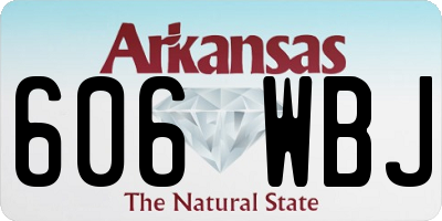 AR license plate 606WBJ