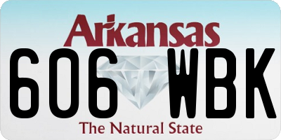 AR license plate 606WBK