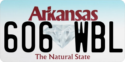 AR license plate 606WBL