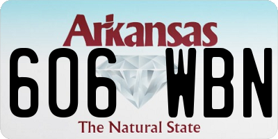 AR license plate 606WBN