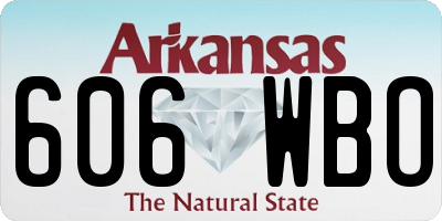 AR license plate 606WBO
