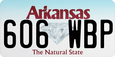 AR license plate 606WBP