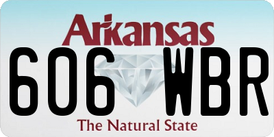 AR license plate 606WBR