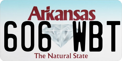 AR license plate 606WBT