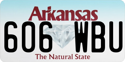 AR license plate 606WBU