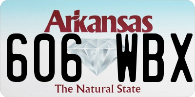 AR license plate 606WBX