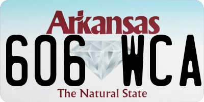 AR license plate 606WCA