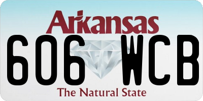 AR license plate 606WCB