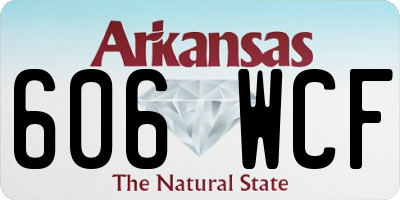 AR license plate 606WCF