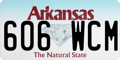 AR license plate 606WCM